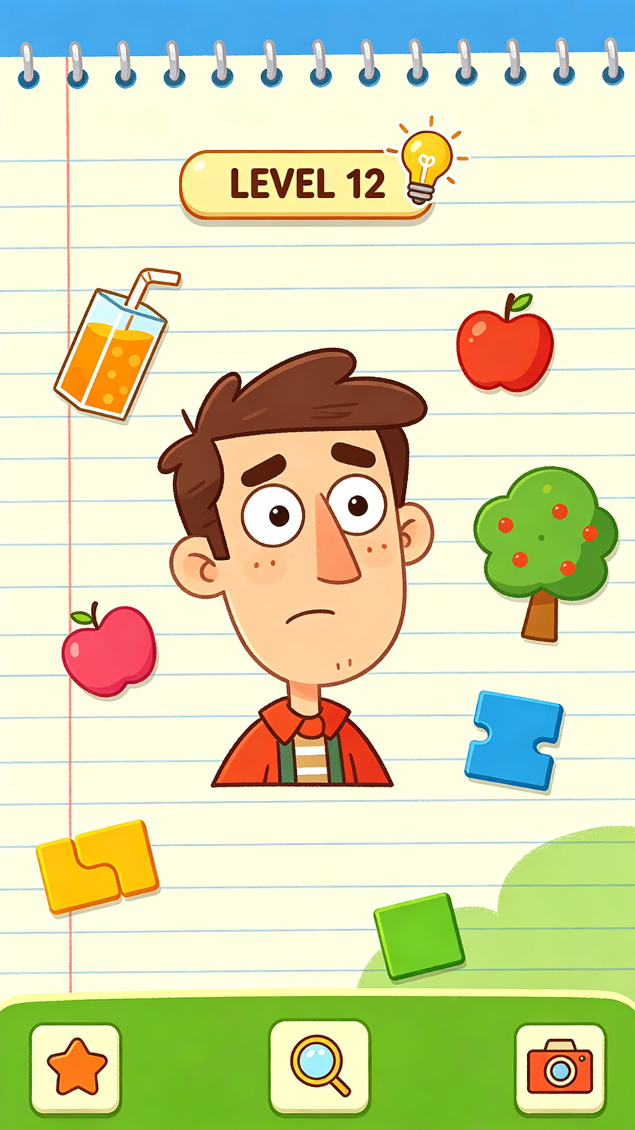 Brain Test 5 Level 12 gameplay - juice puzzle