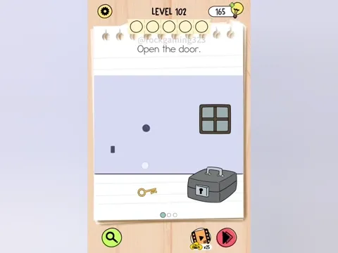 Brain Test 5 Level 102 - Open the door. (Image 1)