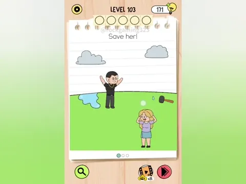 Brain Test 5 Level 103 - Save her! (Image 1)