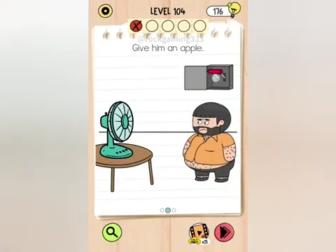 Brain Test 5 Level 104 - Give him an apple. (Image 3)