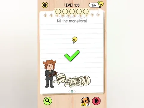Brain Test 5 Level 108 - Kill the monsters! (Image 3)