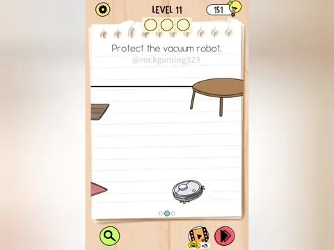 Brain Test 5 Level 11 - Protect the vacuum robot. (Image 3)