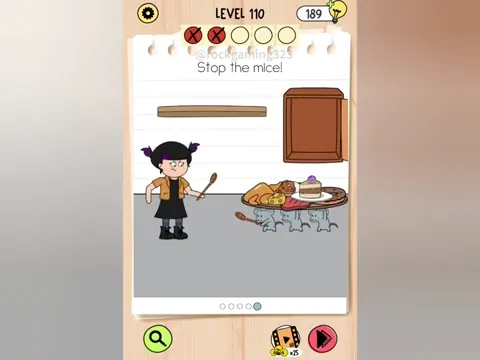 Brain Test 5 Level 110 - Stop the mice! (Image 1)