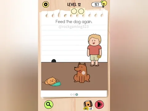 Brain Test 5 Level 12 - Feed the dog again. (Image 2)