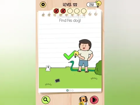 Brain Test 5 Level 122 - Find his dog! (Image 2)
