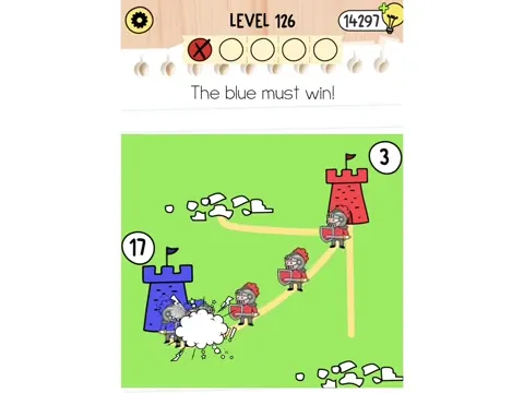 Brain Test 5 Level 126 - The blue must win! (Image 2)