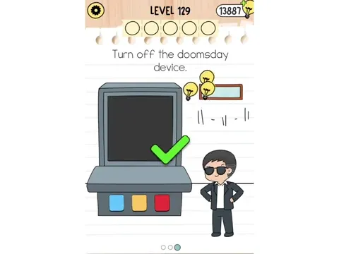 Brain Test 5 Level 129 - Turn off the doomsday device. (Image 2)