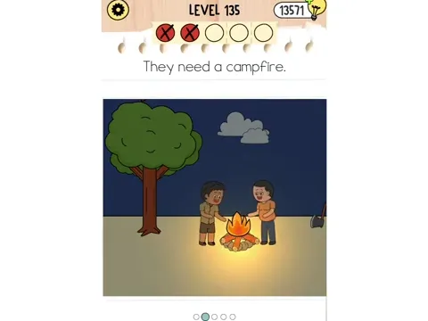 Brain Test 5 Level 135 - They need a campfire. (Image 1)