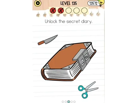 Brain Test 5 Level 135 - Unlock the secret diary. (Image 1)