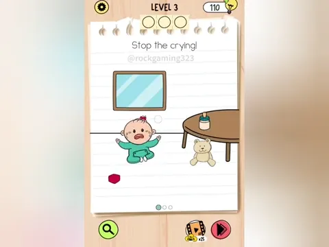 Brain Test 5 Level 3 - Stop the crying! (Image 1)