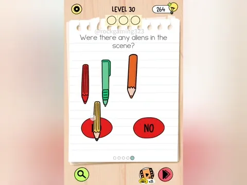 Brain Test 5 Level 30 - Were there any pens in the scene? (Image 2)