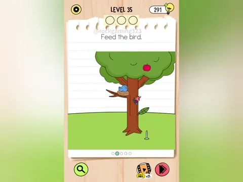 Brain Test 5 Level 35 - Feed the bird. (Image 1)