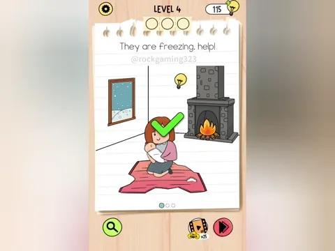 Brain Test 5 Level 4 - They are freezing, help! (Image 2)