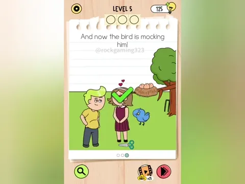Brain Test 5 Level 5 - And now the bird is mocking him! (Image 2)
