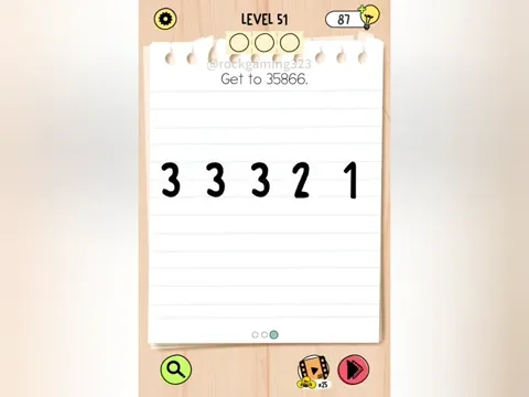 Brain Test 5 Level 51 - Get to 35866 (Image 1)
