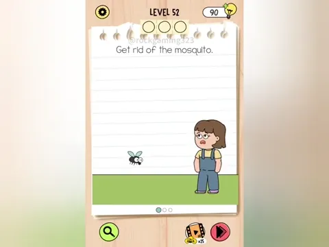 Brain Test 5 Level 52 - Get rid of the mosquitoes. (Image 1)