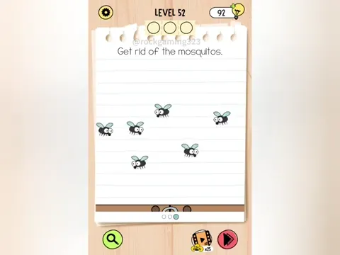 Brain Test 5 Level 52 - Get rid of the mosquitoes. (Image 2)