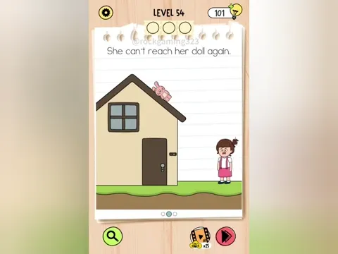 Brain Test 5 Level 54 - She can't reach her doll again. (Image 1)