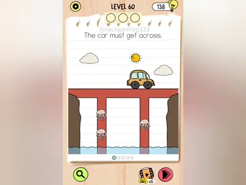 Brain Test 5 Level 60 - The car must get across. (Image 3)