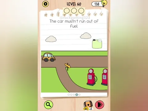 Brain Test 5 Level 60 - The car mustn't run out of fuel. (Image 1)