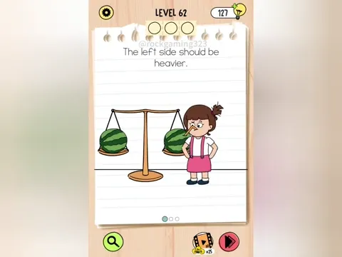 Brain Test 5 Level 62 - The left side should be heavier. (Image 2)