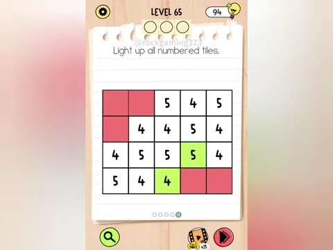 Brain Test 5 Level 65 - Light up all numbered tiles. (Image 4)