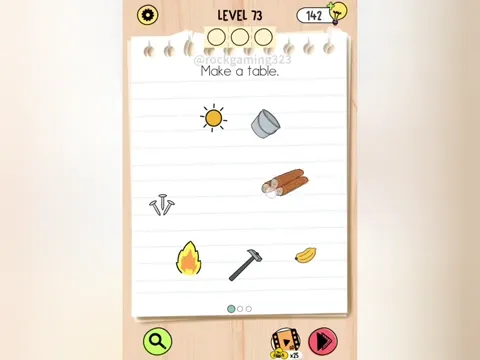 Brain Test 5 Level 73 - Make a table. (Image 2)