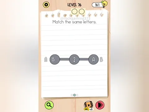 Brain Test 5 Level 76 - Match the same letters. (Image 3)