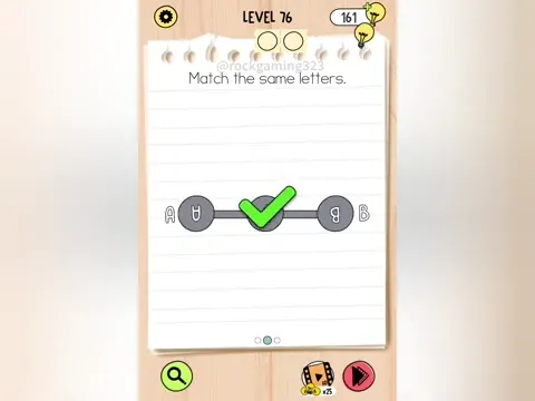 Brain Test 5 Level 76 - Match the same letters. (Image 4)