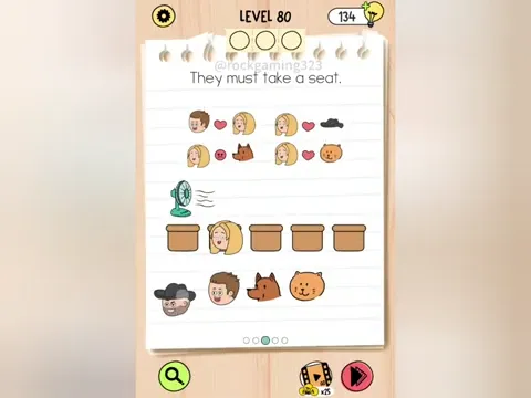 Brain Test 5 Level 80 - They must take a seat. (Image 2)