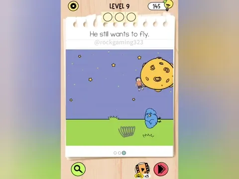 Brain Test 5 Level 9 - He still wants to fly. (Image 3)