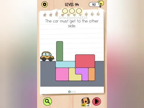 Brain Test 5 Level 94 - The car must get to the other side. (Image 2)