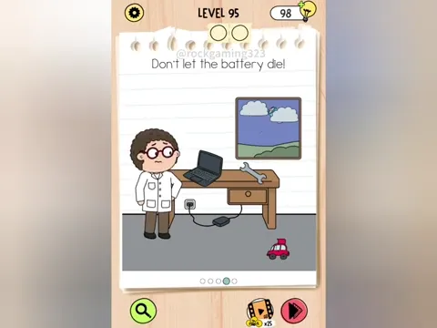 Brain Test 5 Level 95 - Don't let the battery die! (Image 1)
